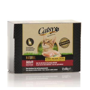 Catsy natural adulte et sterilise poulet 12x85g