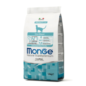 monge natural sterilised cabillaud 1.5kg