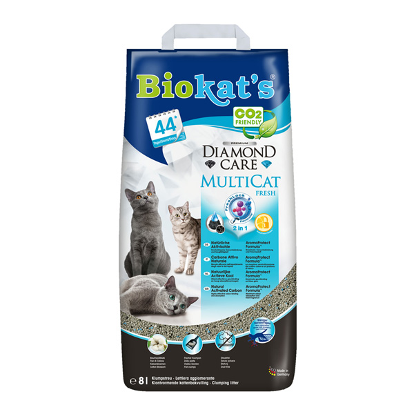 Biokat's litière pour chats diamond Care Multicat fresh 3en1 8L