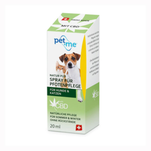 Pet+me spray avec CBD pour le soin des pattes