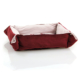 Swisspet lit en peluche rouge foncé-rose claire